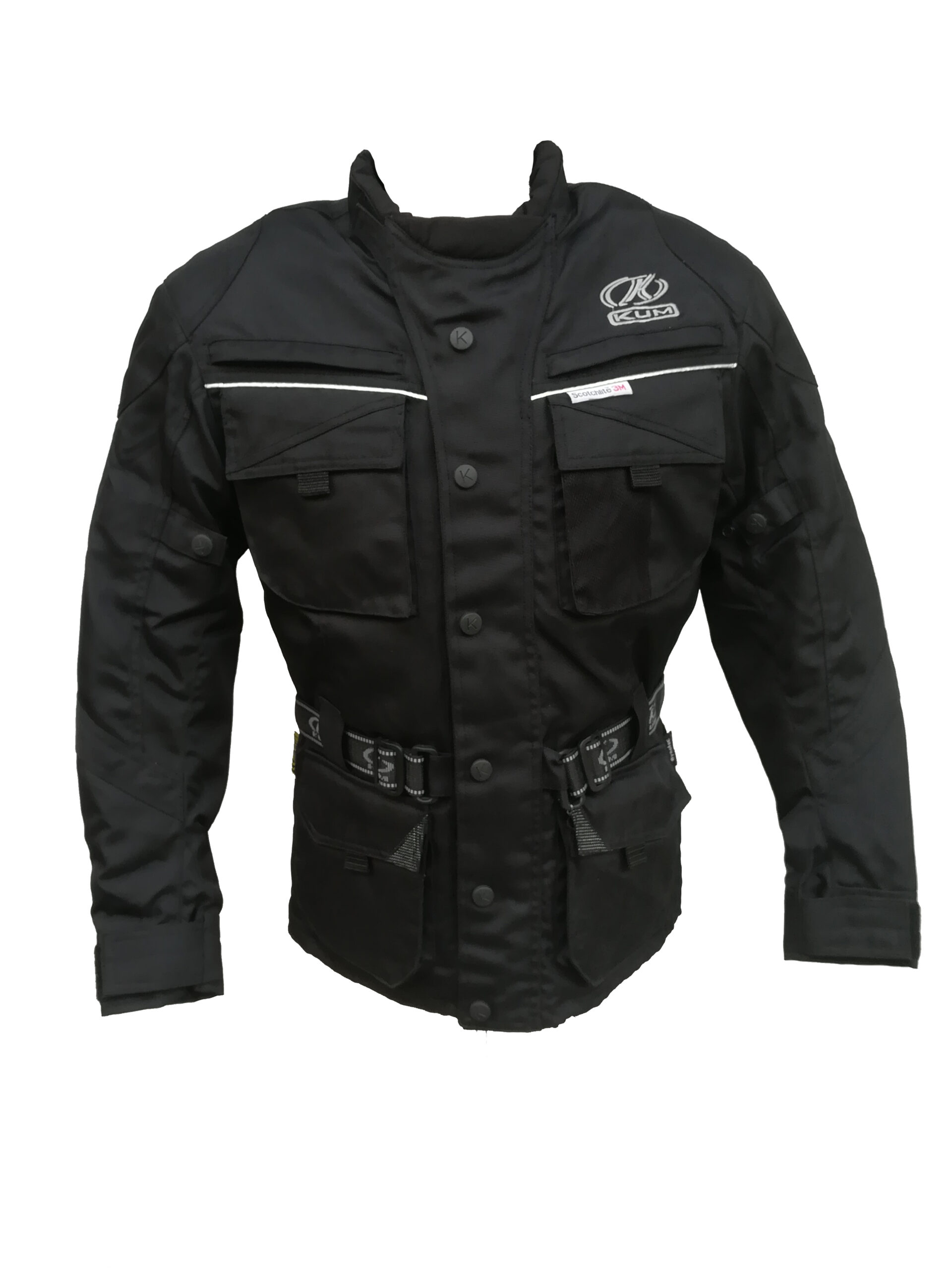 Chaqueta de moto en cordura ONBOARD Rebel negra y gris