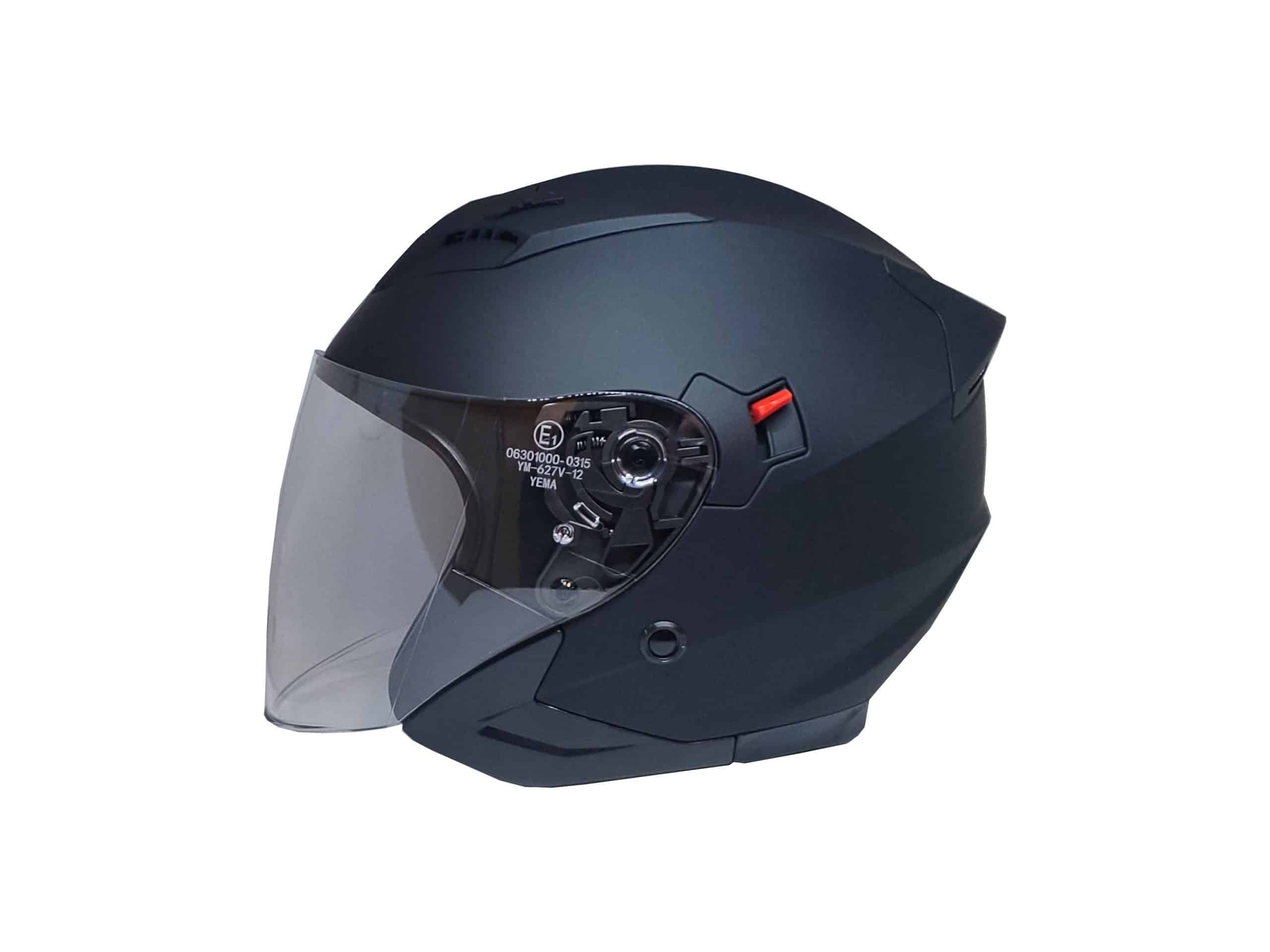 Casco jet negro fashion